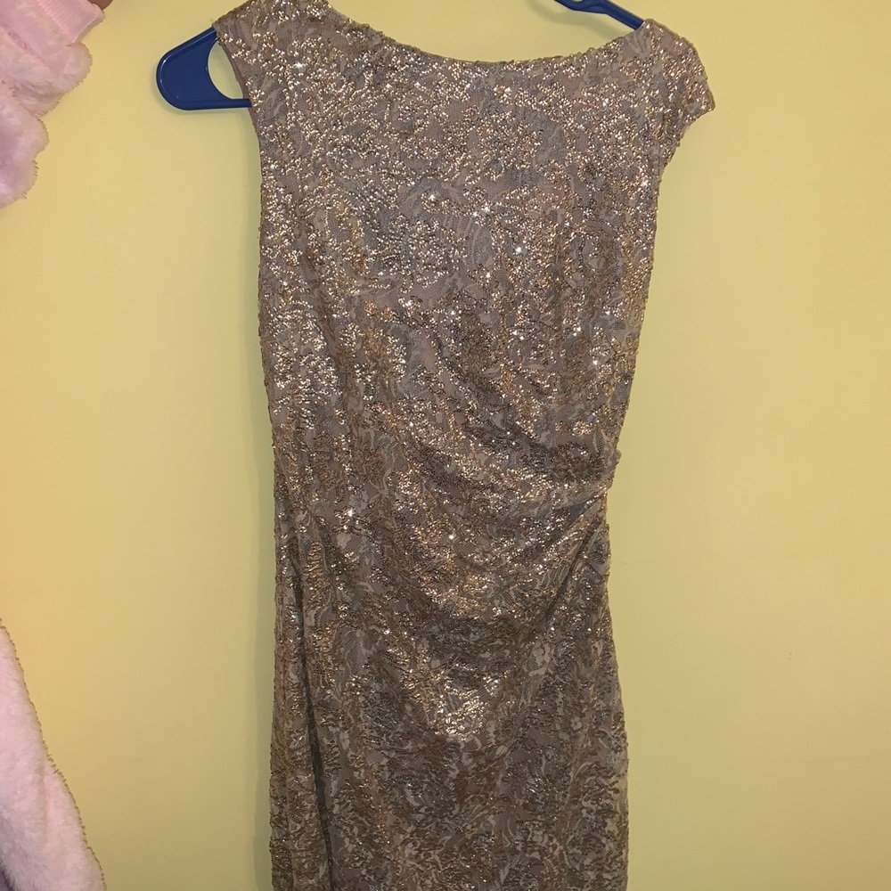 Gold Sparkle David Meister Formal Dress